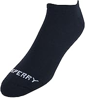 Vista 1 de Sperry Calcetines deportivos suaves y básicos para hombre (paquete de 6 pares), color negro, Negro
