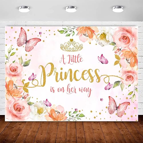 InMemory Telón de fondo de mariposa para baby shower fondo de fotografía de mariposas moradas flores rosas para niñas decoraciones de fiesta de baby