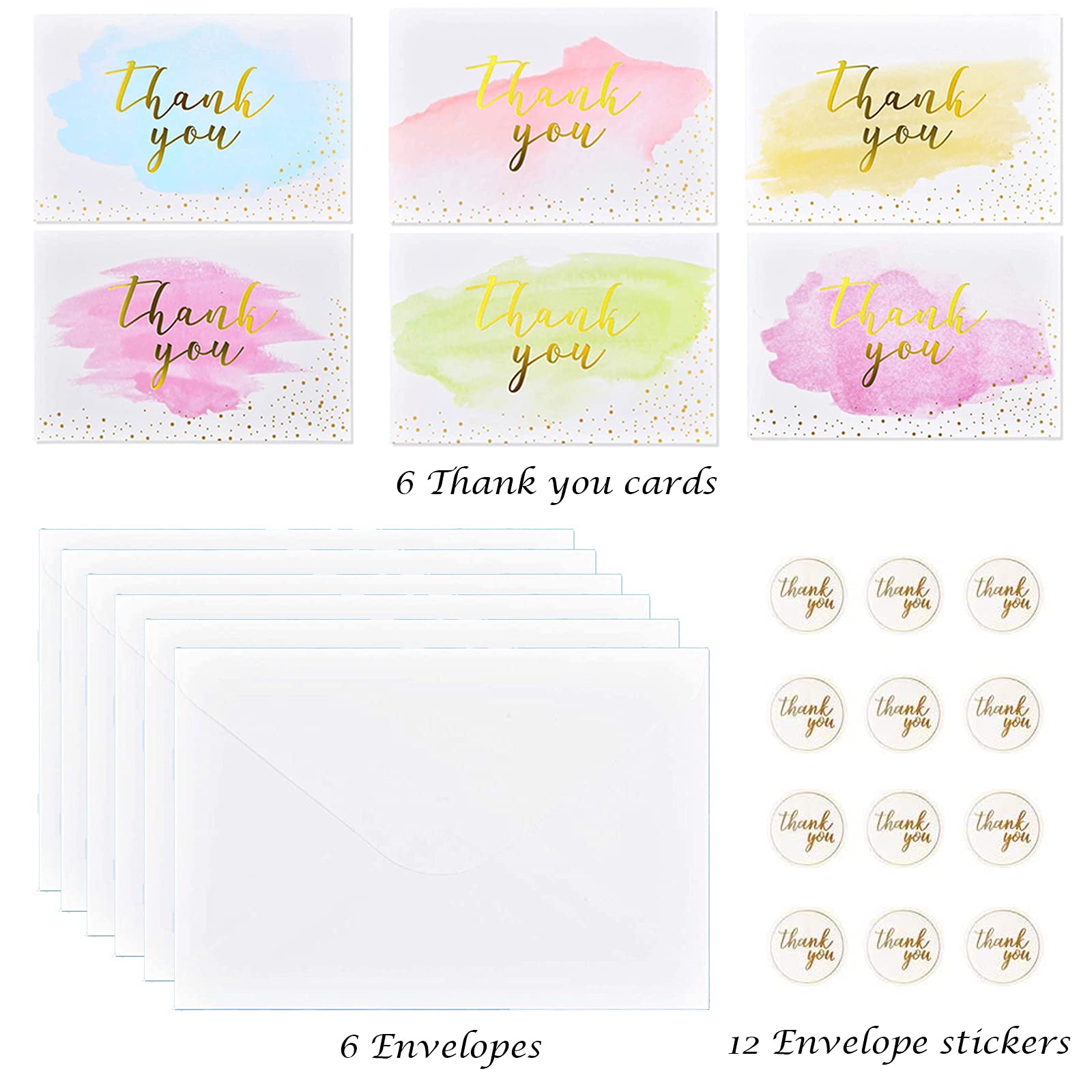Biglietto di ringraziamento - Gender Reveal, minimalista, semplice 7 x 5 in - Italia