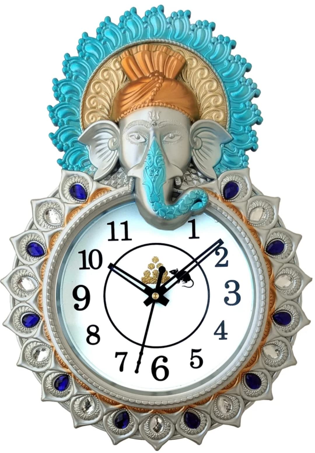 SK multi store world Analog 33 cm X 24 cm Wall Clock b Ganesha Unique Design for Best Decor Office Bedroom Kitchen