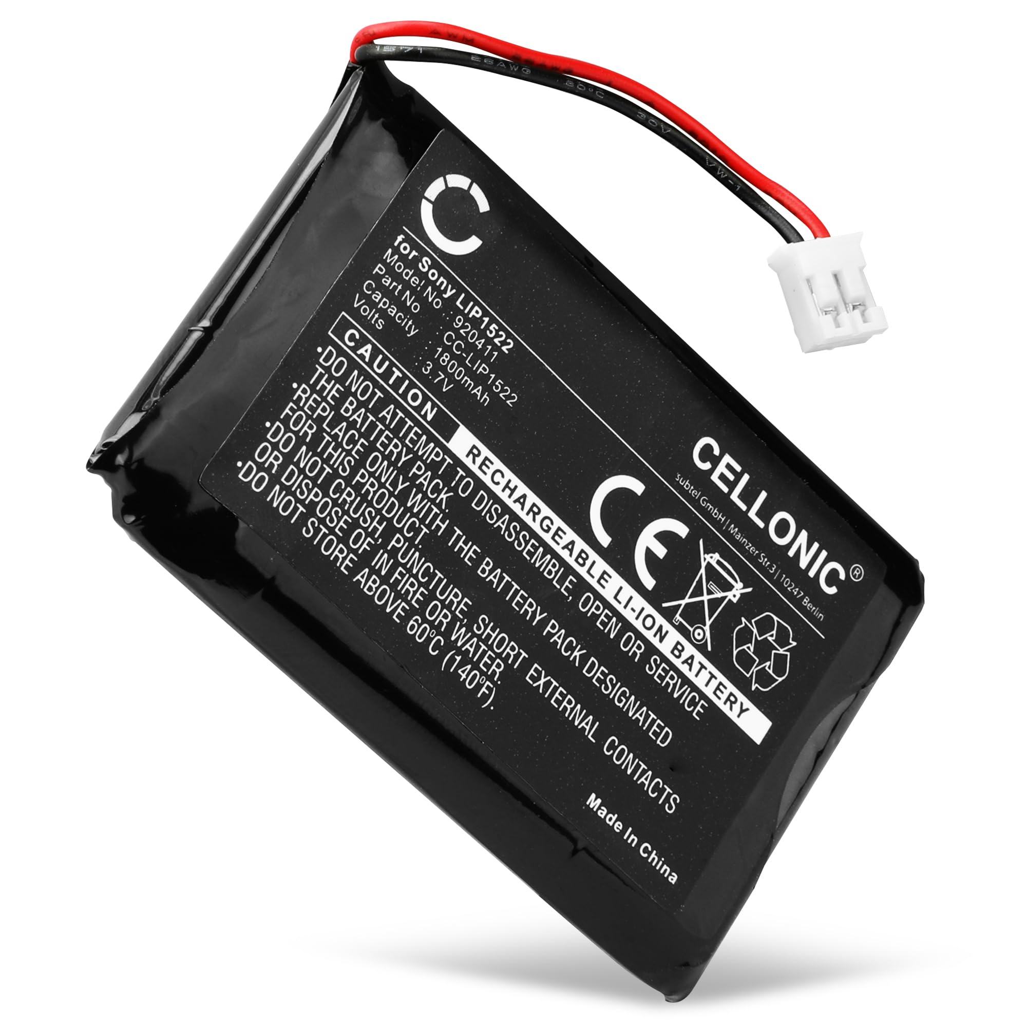 CELLONIC 1x Batería para Videoconsola Compatible con Sony PlayStation 4 Dualshock 4 Wireless Controller, CUH-ZCT1E, CUH-ZCT1H, LIP1522 - (1800mAh, 3.7V)