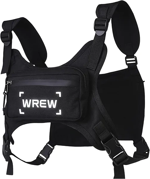 Water Resistant Running Chest Pack for Men-Running Phone Holder with Extra Storage-Lightweight Running Vest for Workouts