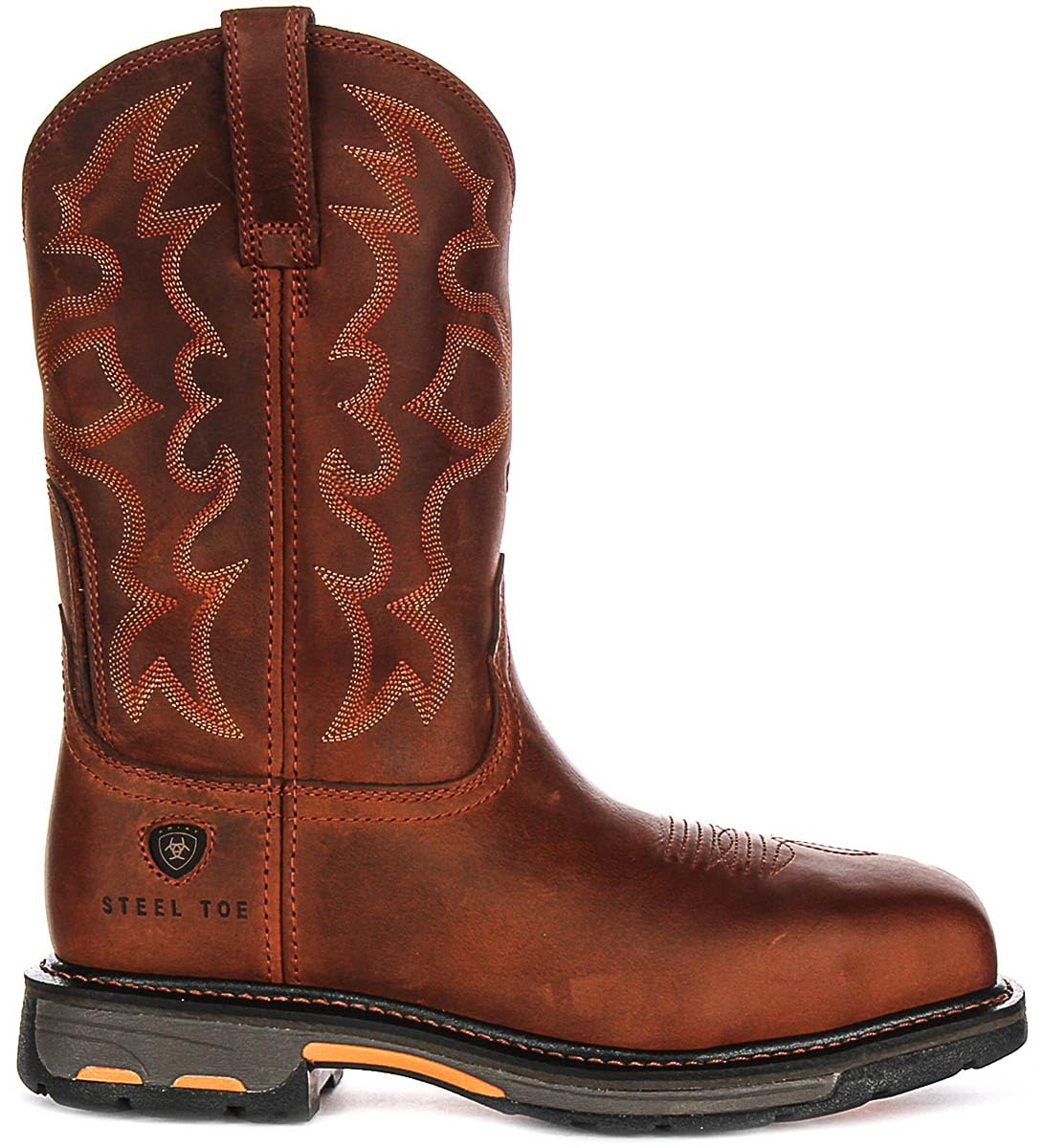 Ariat Workhog Toast - Botas Chelsea de trabajo con punta cuadrada ancha para hombre