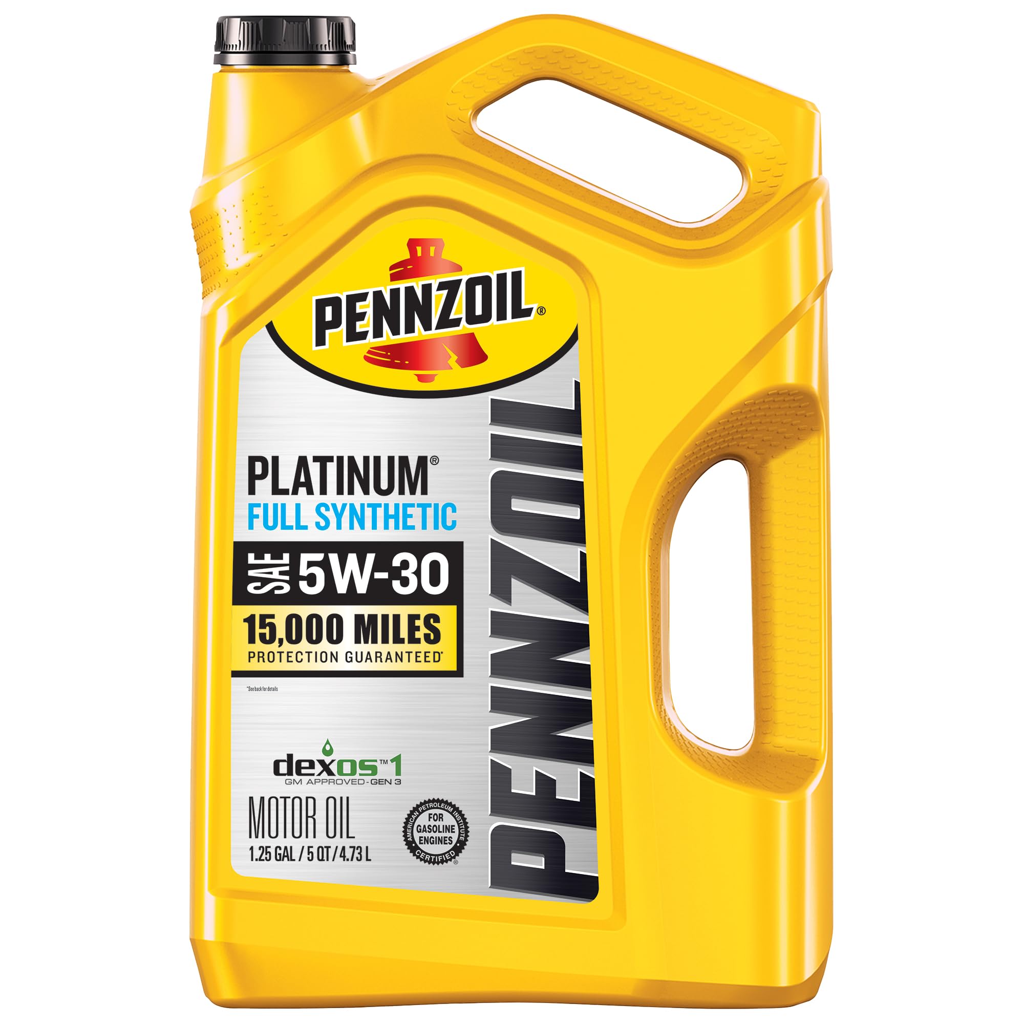 Pennzoil Platinum 5W-30 full synthetic motor oil bottle