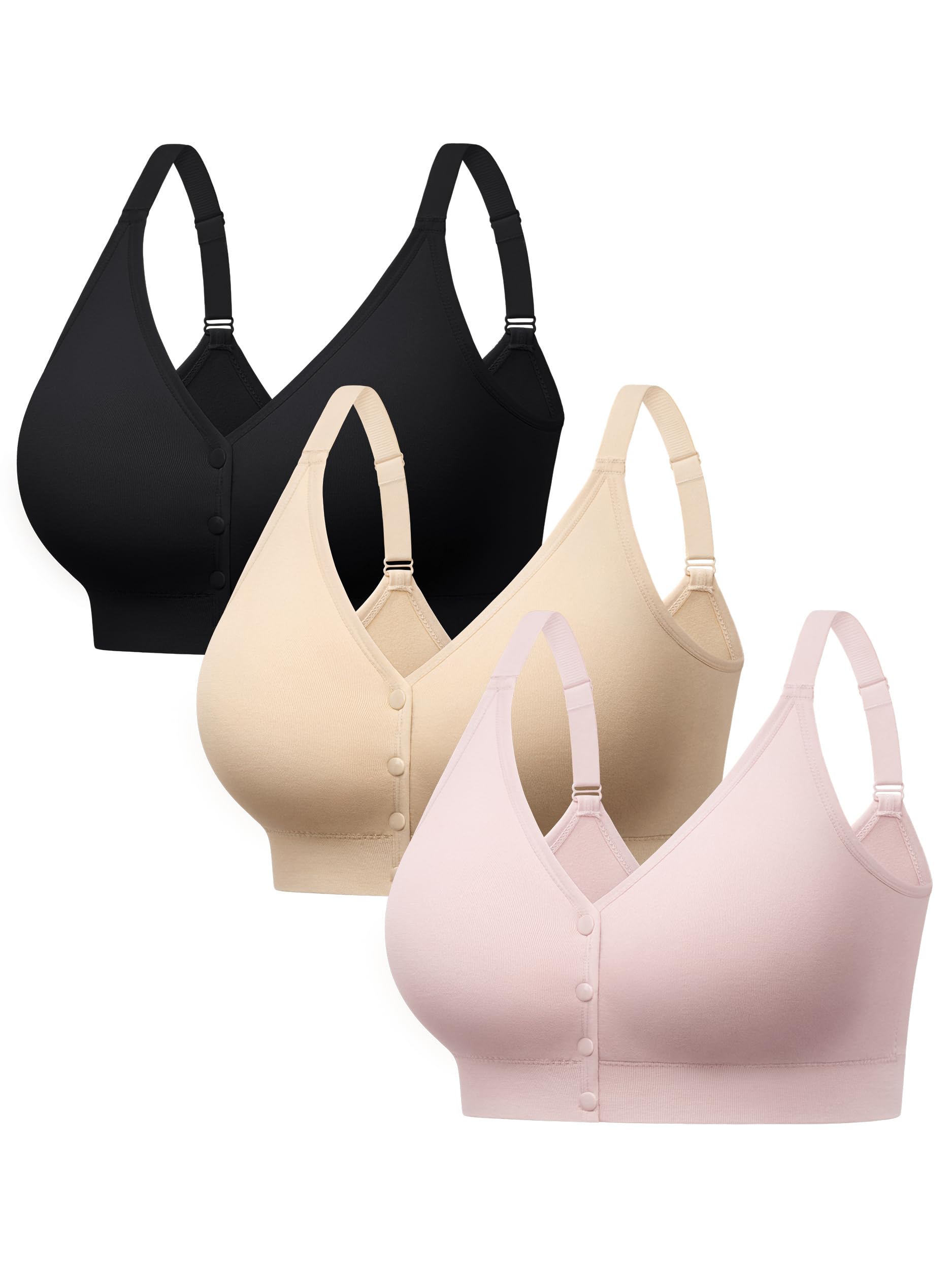 Angelhood Nahtlose BHs mit Frontverschluss nach Operationen, Sportbralettes