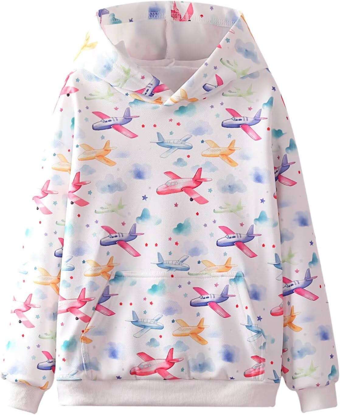 WELAKEN Girls and Toddlers' Pullover Printed Hoodie Sweatshirt with Kangaroo Pocket