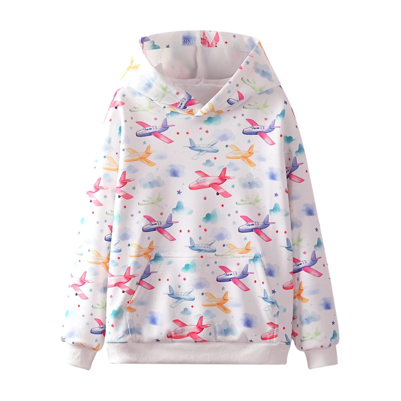 WELAKEN Girls and Toddlers' Pullover Printed Hoodie Sweatshirt with Kangaroo Pocket