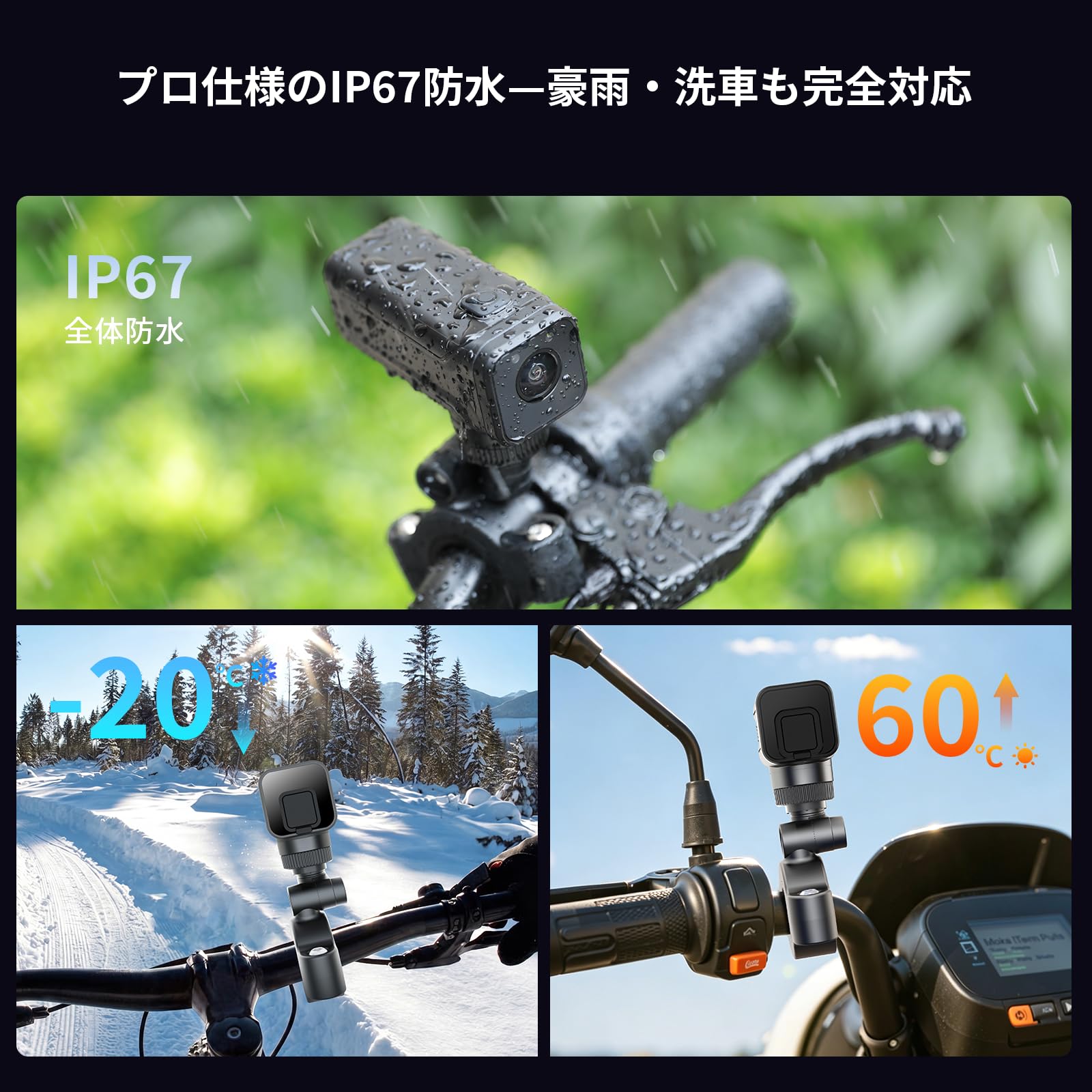 Amazon.co.jp: BOIFUN バイク ドライブレコーダー【配線不要