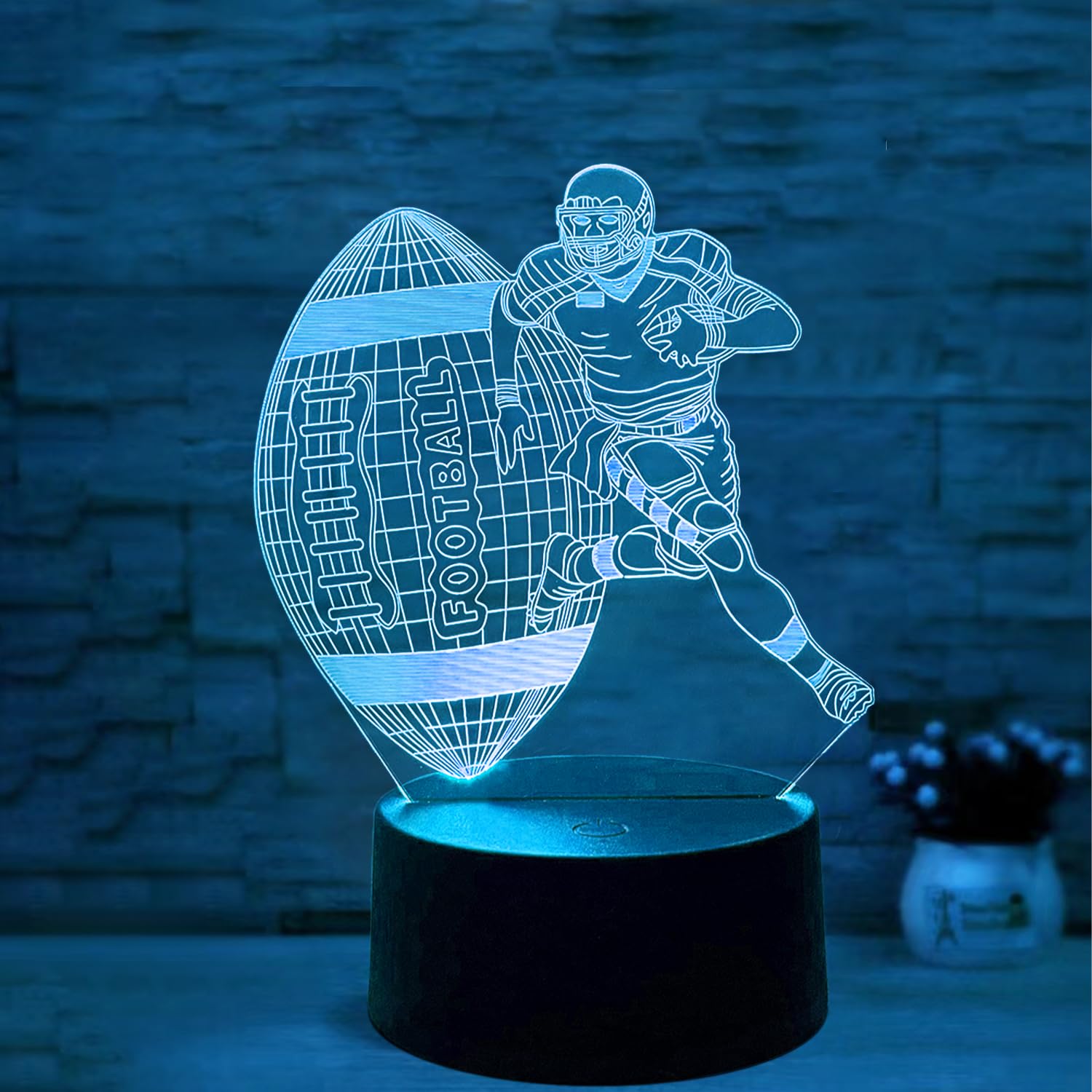HTN - Lampada 3d Lampada Di Illusione Ottica Luce Notturna A Led, 7 Colori Touch Lampada Da Letto Camera Da Letto Tavolo Art Deco Child 8274280543591