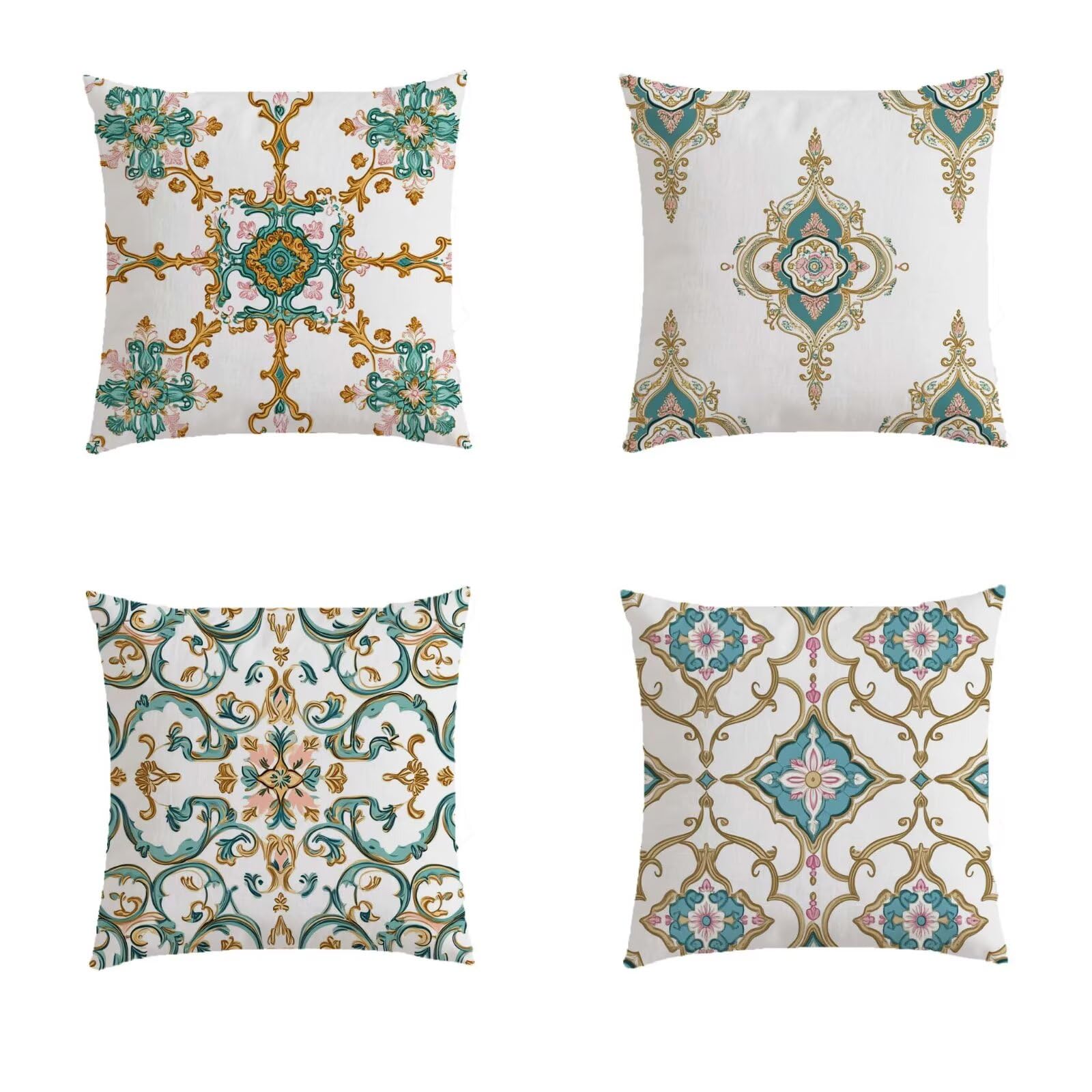 Housse coussin exterieur imperméable geometry decoration lin s708