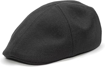 Sterkowski Rusty | 100% Wool Flat Cap for Men and Women | Classic Warm 6 Panels Duckbill