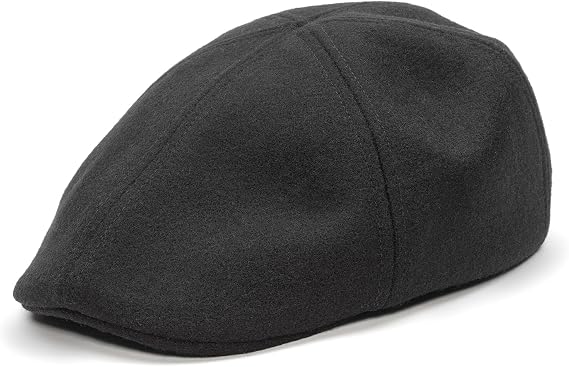 Sterkowski Rusty | 100% Wool Flat Cap for Men and Women | Classic Warm 6 Panels Duckbill