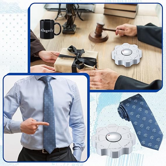 Potchen 3 Pcs Lawyer Gifts for Men Included Allegedly Mug Necktie and Funny Decision Maker Graduation Gifts for Law School Students Future Lawyer Judge Attorney Office Birthday Christmas