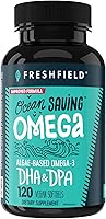 Vista 10 de Freshfield Omega 3, Suplementos de DHA, Fórmula potente 1 por día, Aceite de algas (algas), Omega vegano, aceite de pescado para ahorro de océano