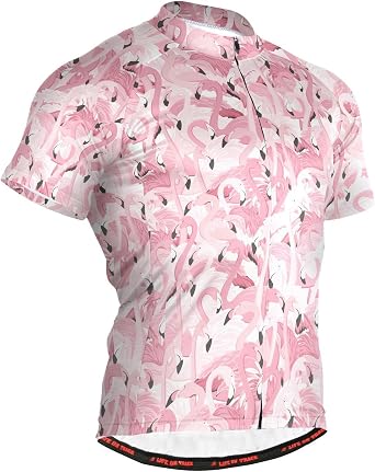 Mens Cycling Bike Jersey Short Sleeve Biking Shirt | Moisture Wicking, Breathable, Quick Dry, with 3 Rear Pockets