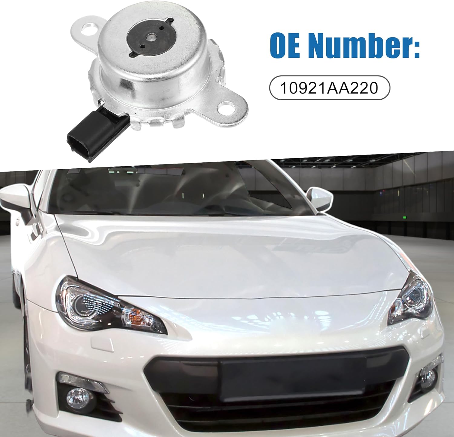 VVT Solenoid with OE Number 10921AA220 and a Subaru BRZ in the background