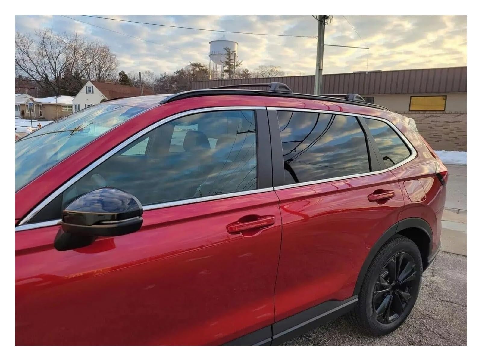 Dachgepäckträger Für CR-V 2023 2024 Aluminium-Seitenschienen Gepäckträger Dachgepäckträger Autoträger 2-teiliges Schienen-Trägersystem Querträger(Silber)