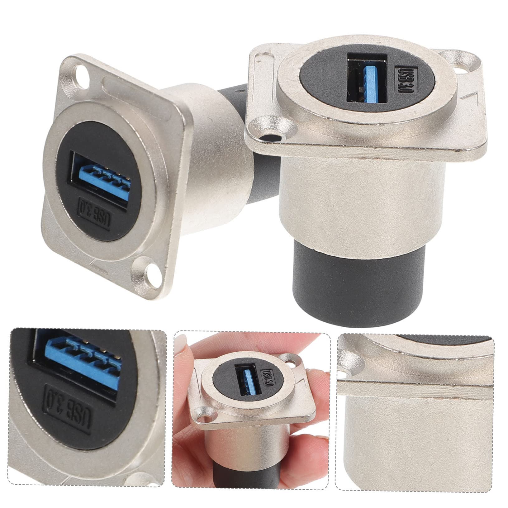 PartyKindom 10stücke USB Panel Mount Coupler Hochgeschwindigkeits-datenübertragung Durchgangsadapter Für Gehäusemontage Mit Schutzdeckel Für Externe USB-anschlüsse