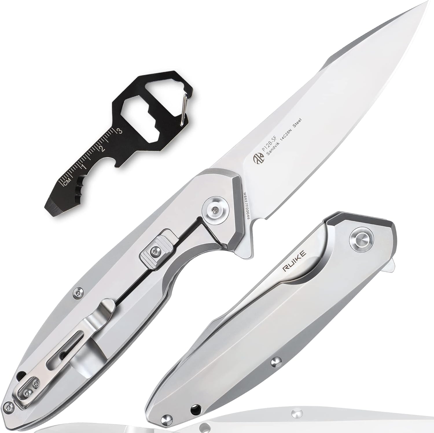 Ruike Pocket Camping Folding Knife,14c28n,Frame Lock,Ball Bearing,Flipper Fast Opening,Harnd 3.66" Big Large Blade Stainless Steel,Tactical Hunting Survival Gravity Microtech,Edc Belt Clip,Tac Heavier Rescue Self Cool Outdoor Gear,Tool for Men Father