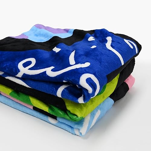 Miniatura 9 de BRITTO Romero Luxe Manta y manta (Nube Nueve) Corazones Coloridos Patrón, 60 x 80 in..