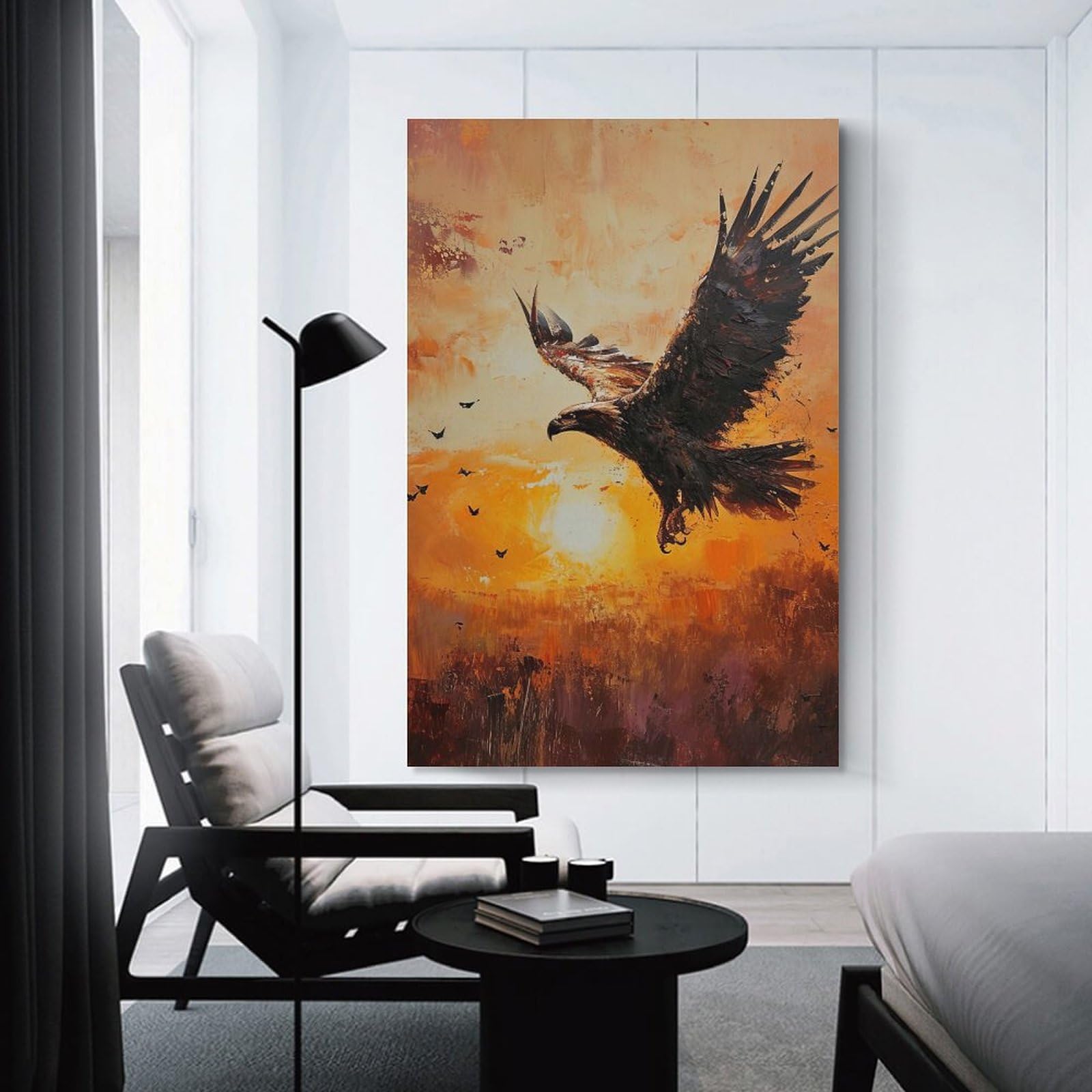 Junmoney Sky Soaring Sunrise Wall Picture Print 08x12inch(20x30cm), for Home Walls, Creative Rooms Or Shared Spaces, Stylish Home Artwork for Focal Walls