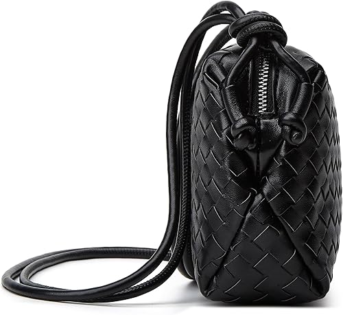 Miniatura 9 de Woven Crossbody Bags for Women Vegan Leather Handbag - Handwoven Small Purse - Trendy Shoulder Bag