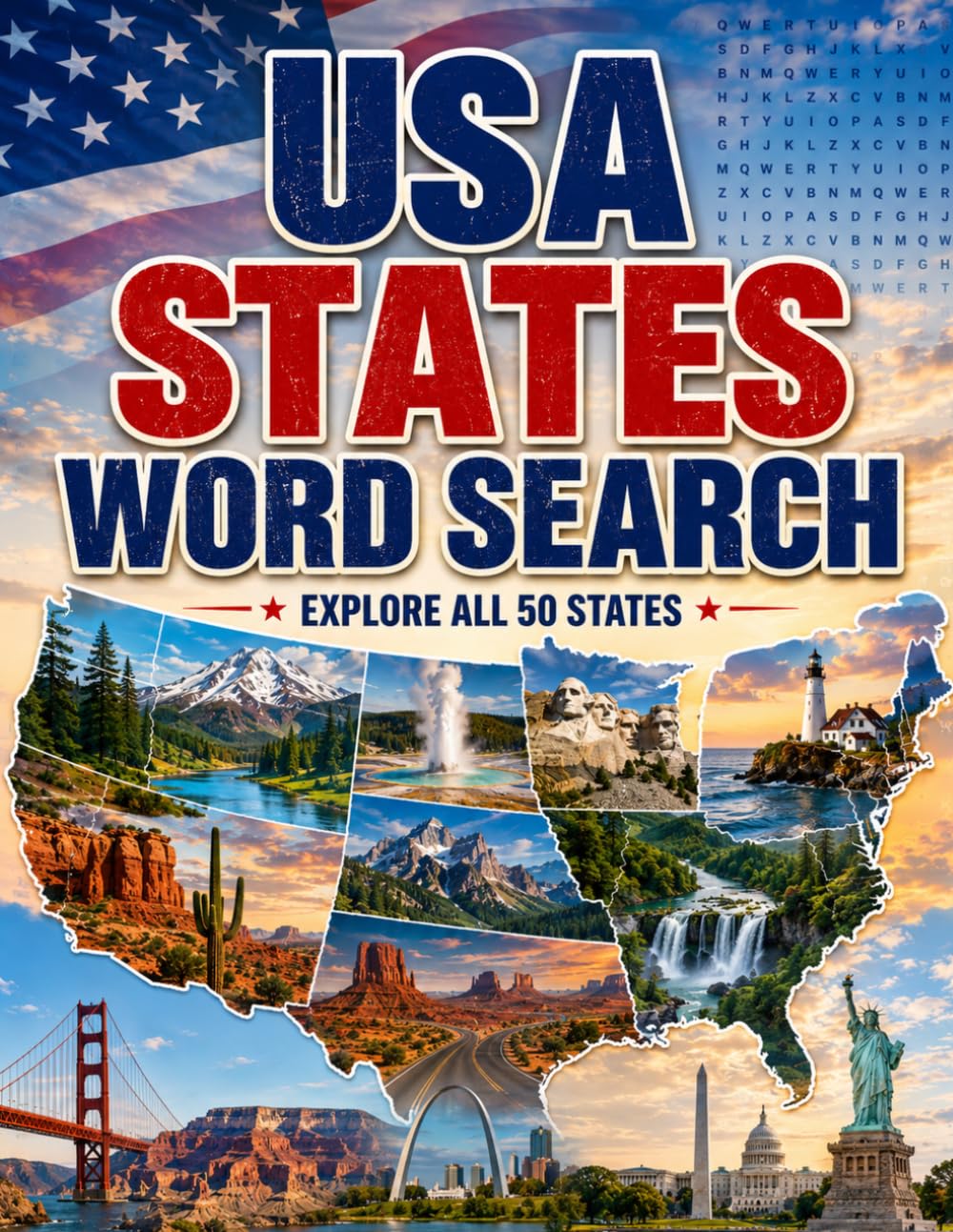 USA STATES WORD SEARCH: Explore All 50 States Through Fun & Challenging Word Search Puzzles
