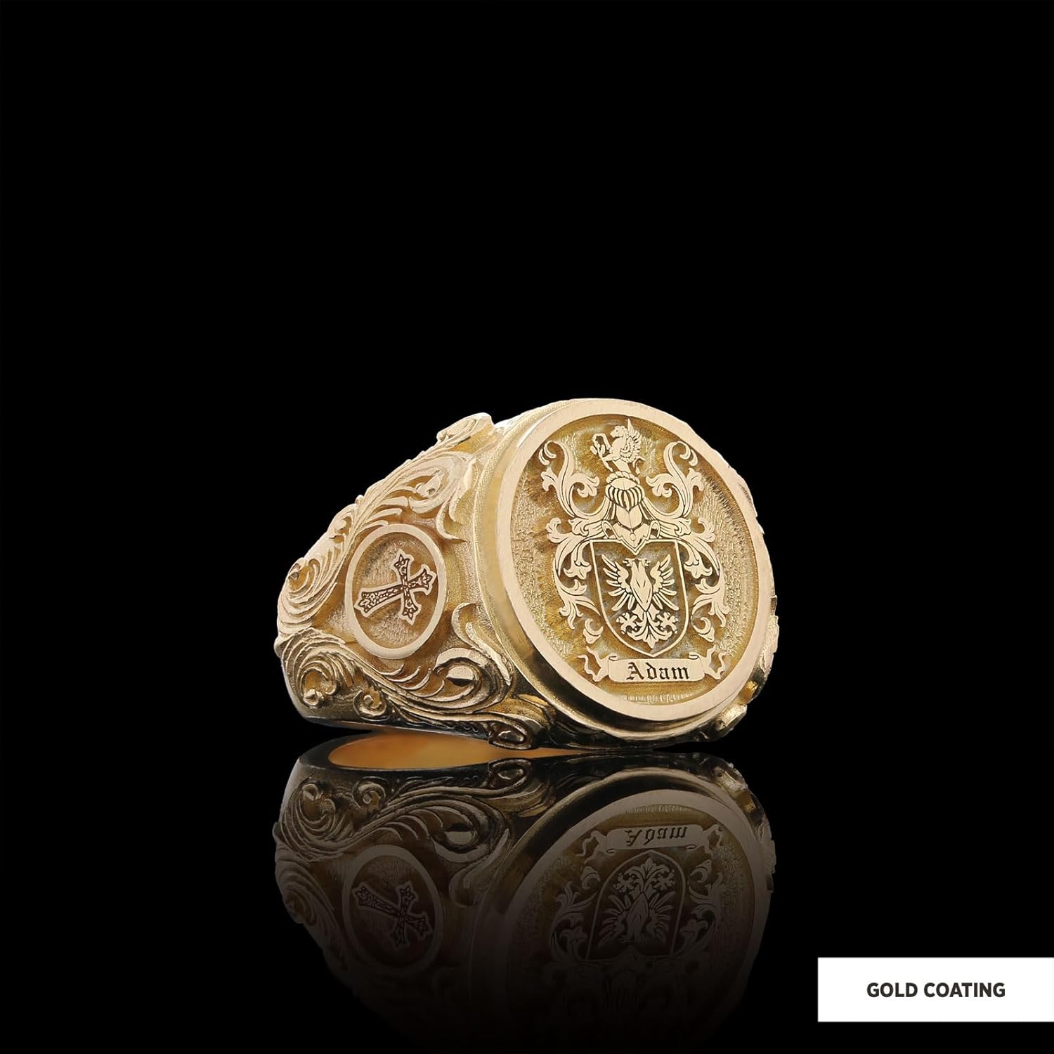 Family Coat of Arms Ring, Raised Family Celtic Ring, Crest Ring, Coat of Arms Ring, Personalized Ring, Customized Ring, Family Crest Ring