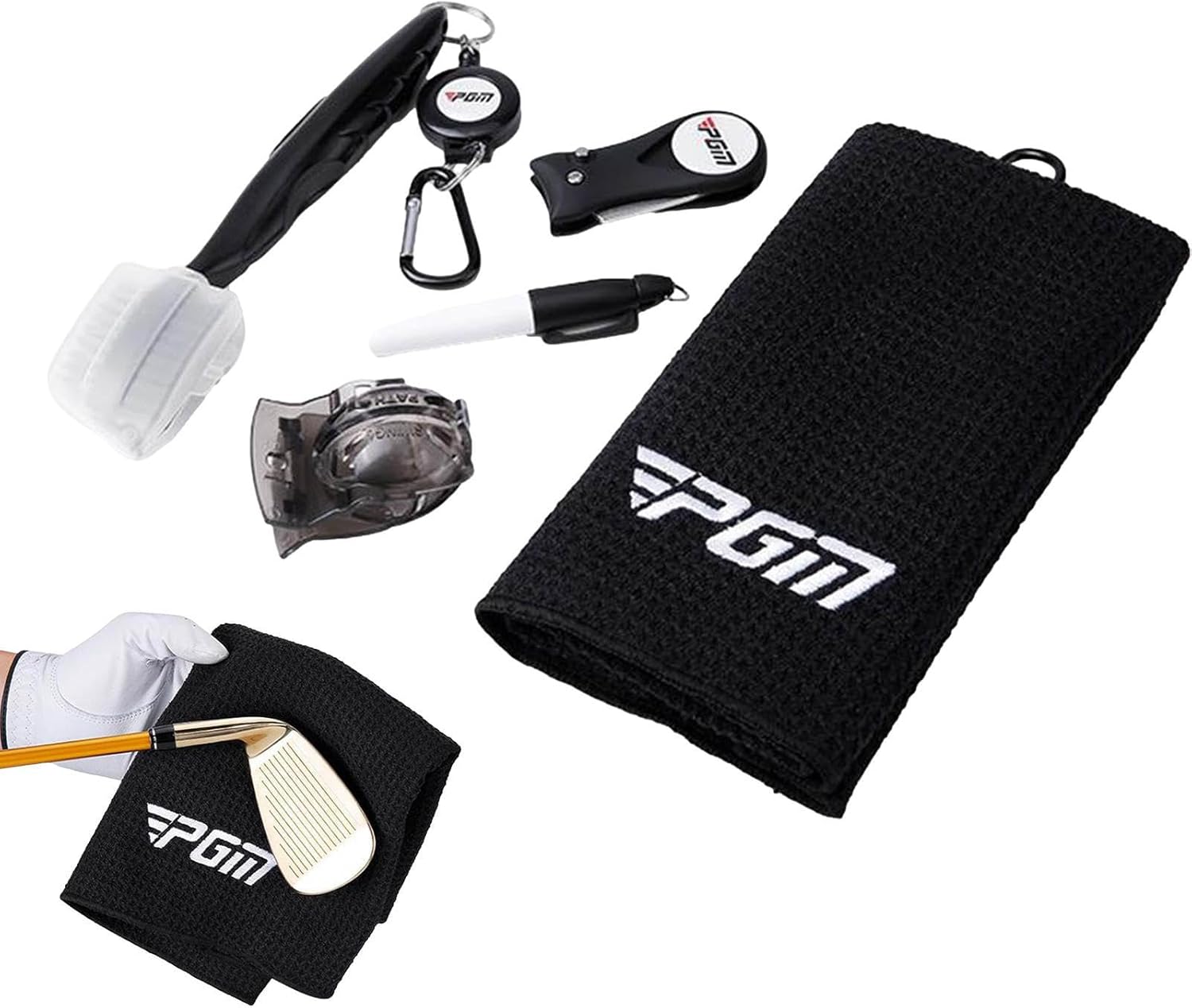 Golf Equipment and Accessories - Portable Practical Golfing Set,Divot Repair Tool, Club Cleaning Brush for Outdoor Use, for Women, Men