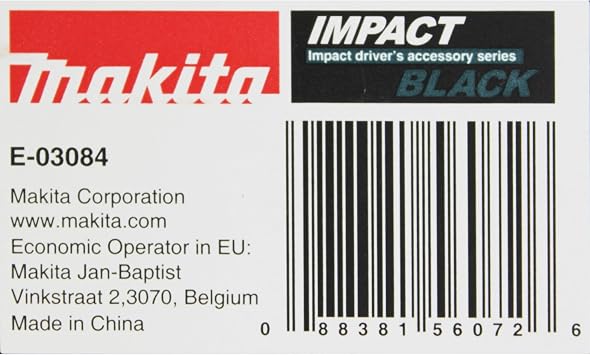 Makita - E-03084 31 Piece Impact Black Set Supplied in a Battery Shape Box