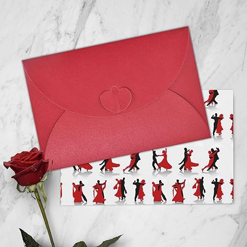 Miniatura 8 de NEZIH Tarjetas de felicitación con estampado de baile de salón con sobres, cumpleaños, agradecimiento, boda, aniversario