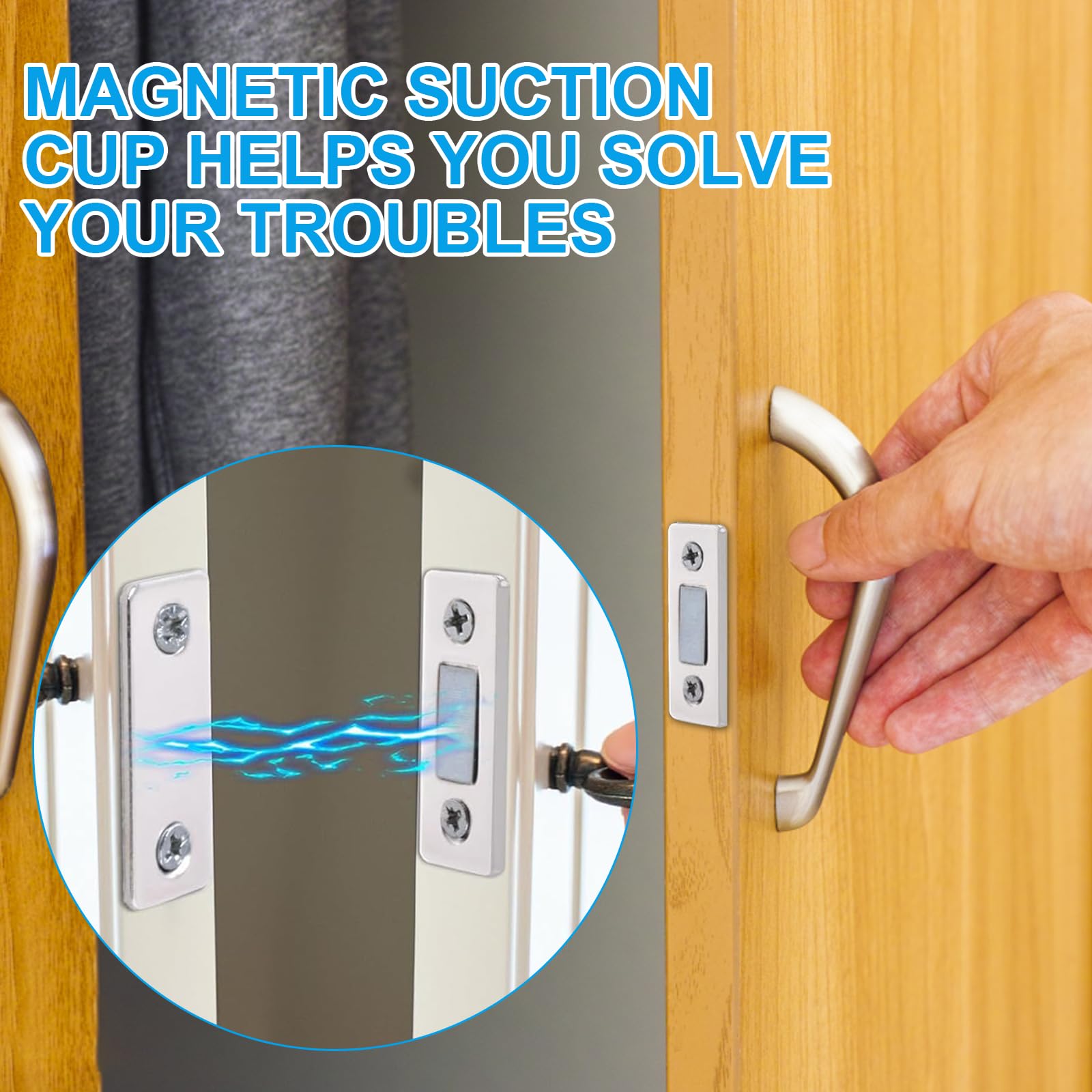 PRESA MAGNETICA ASPIRAZIONE Armadio Aspirazione Porta Invisibile Forte - Foto 8