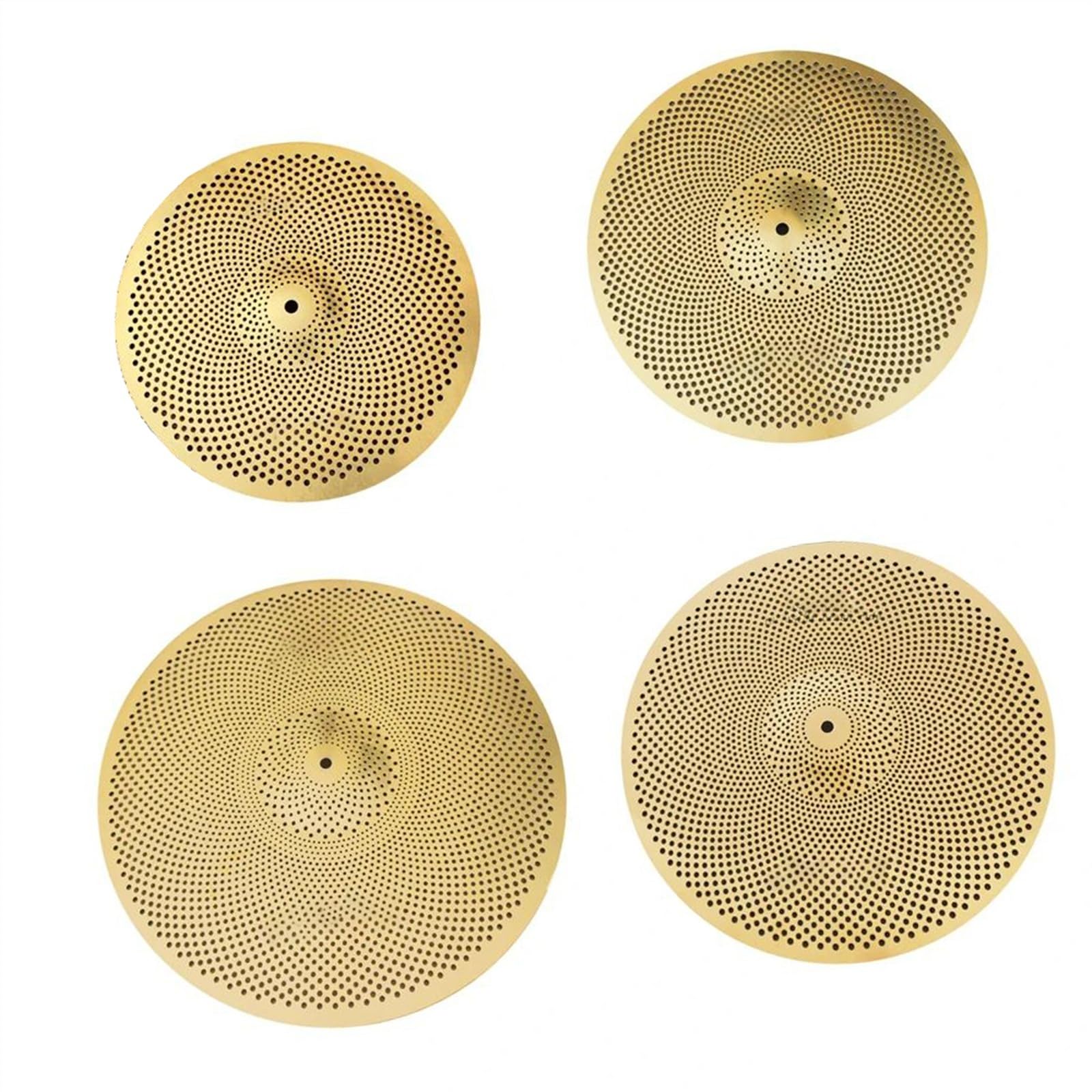 Cymbales Professionnelles Ensemble De Cymbales Golden Mute, Charleston De 14 Pouces, Cymbale Crash De 16 Pouces, Cymbale Crash De 18 Pouces, Cymbale Ride De 20 Pouces Pour La Pratique