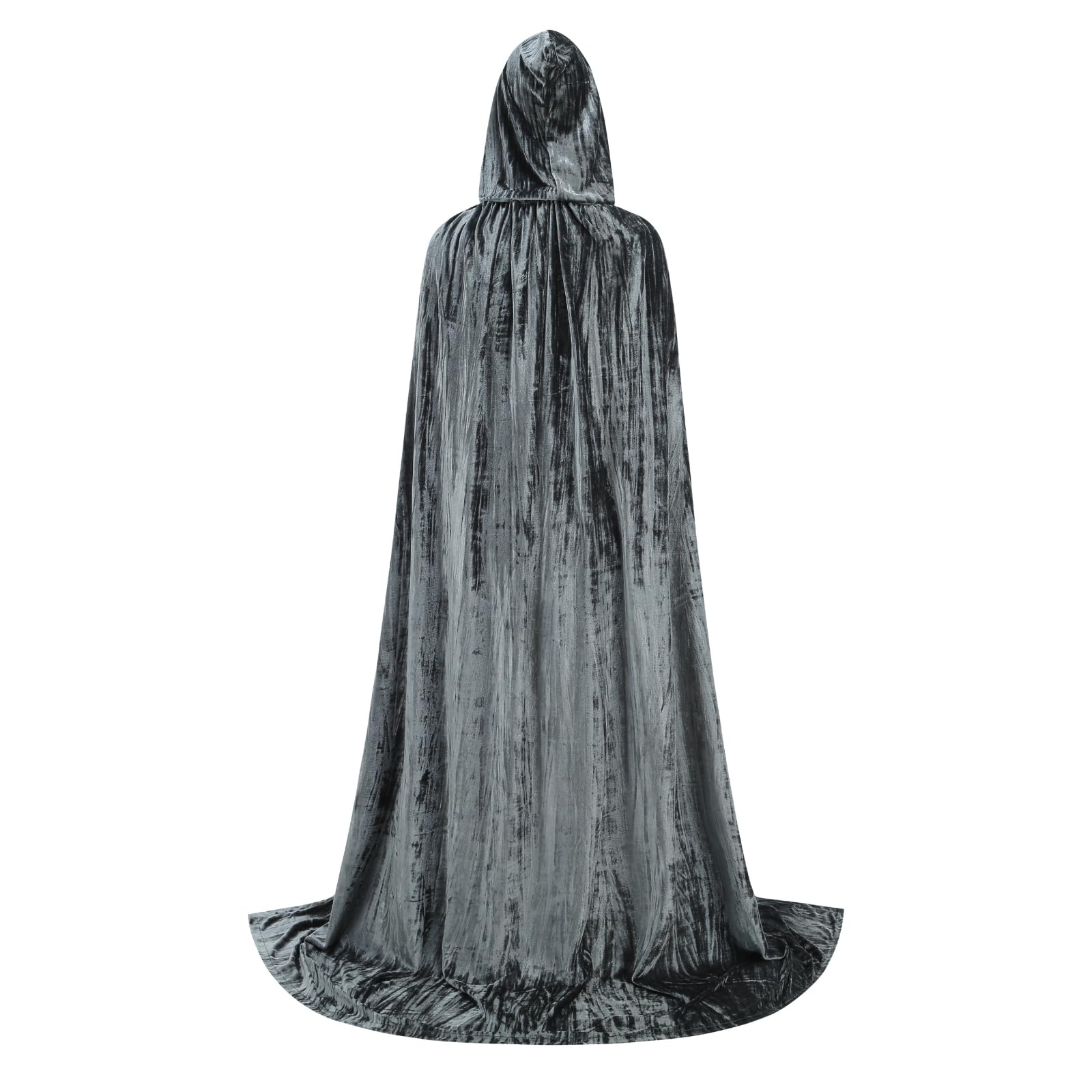 HAPNBCELE Womens Velvet Cape Hooded Cloak - Image 4