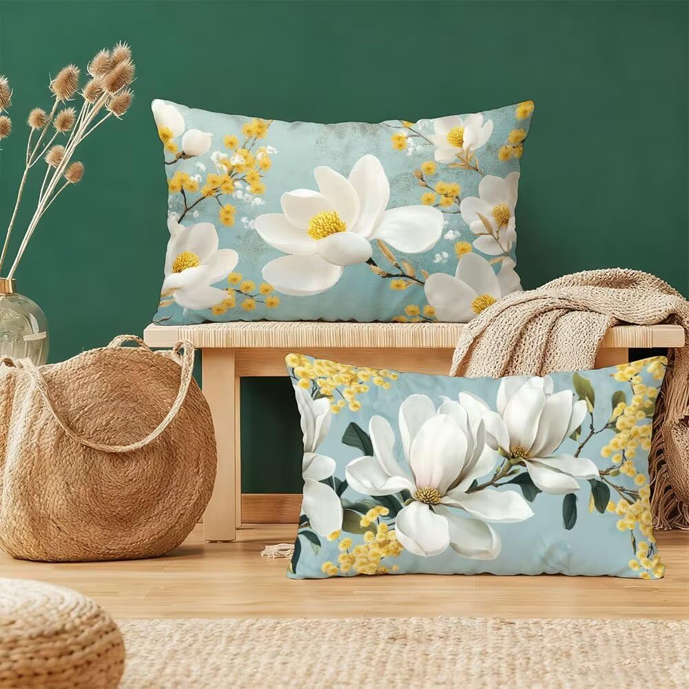 Taie oreiller 40x80cm en velours double face haut de gamme jaune
