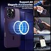 URUCHI Powerful Magnetic iPhone 14 Pro Max Phone Case, [Compatible with Mag-Safe] [Military Level Drop Protection] [Strong Silicone Edges] Slim Translucent Mat Protective Case, Purple