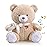 BEREST Baby Cry Activated Sleeping Aid Soother, White Noise Machine Infant Stuffed Animal Baby Gifts Bear Toy with Nursery Decor Night Light, Womb Heartbeat, 9 Soothing Sounds for Toddler Crib