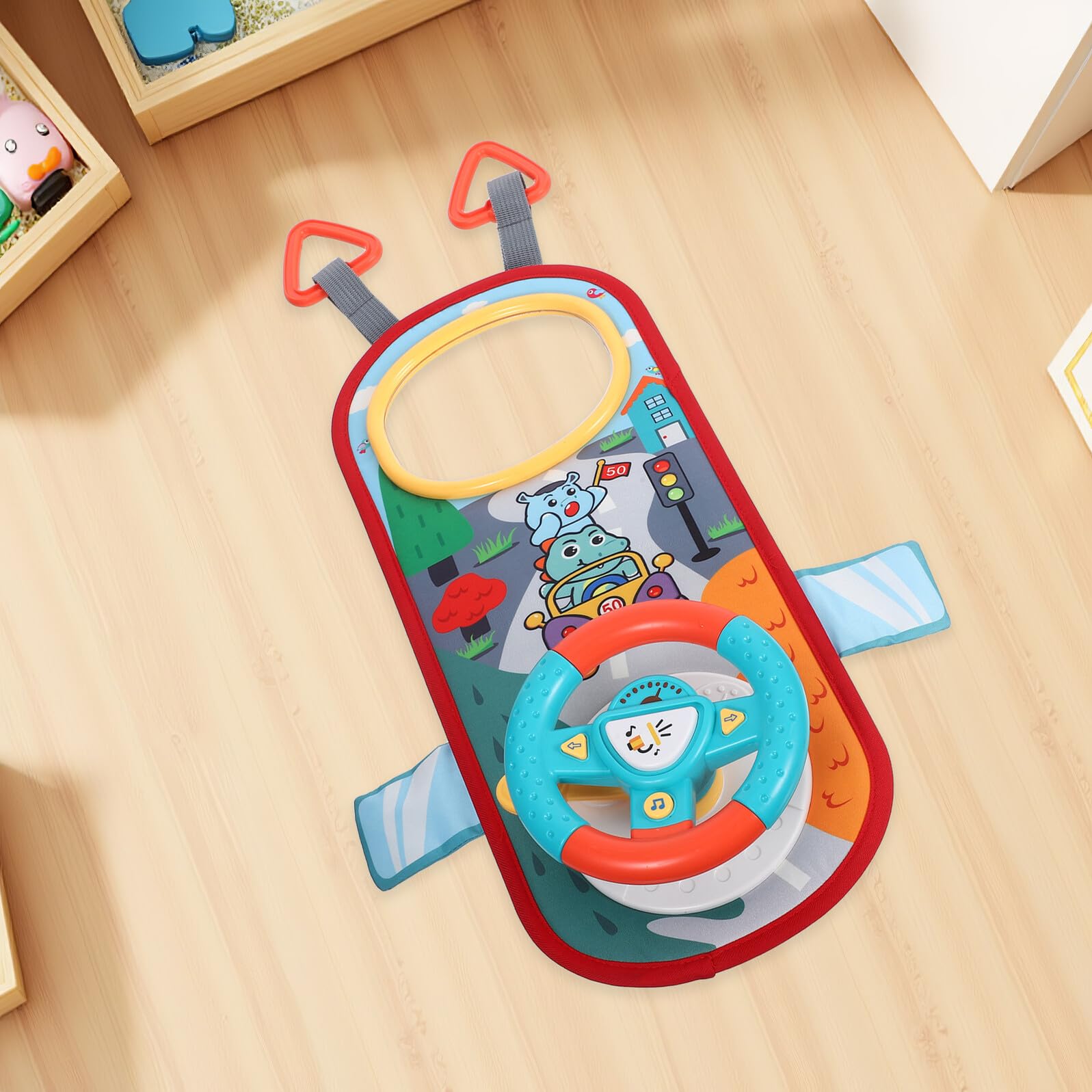NOLITOY Volante Giocattolo per Simulazione di Guida Gioco Educativo Interattivo per Ragazzi e Ragazze Facile da Installare e Portatile per Attività Indoor e Outdoor