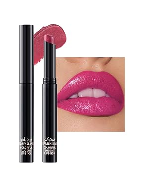 Purple Lipstick for Women, Metallic Shimmer Lip Gloss Makeup Long Lasting