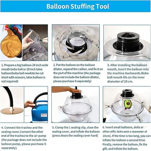 Miniatura 6 de Máquina de llenado de globos, kit de herramientas de llenado de globos para envolver tus globos, ramo de rosas, boda, Navidad, fiesta de cumpleaños,