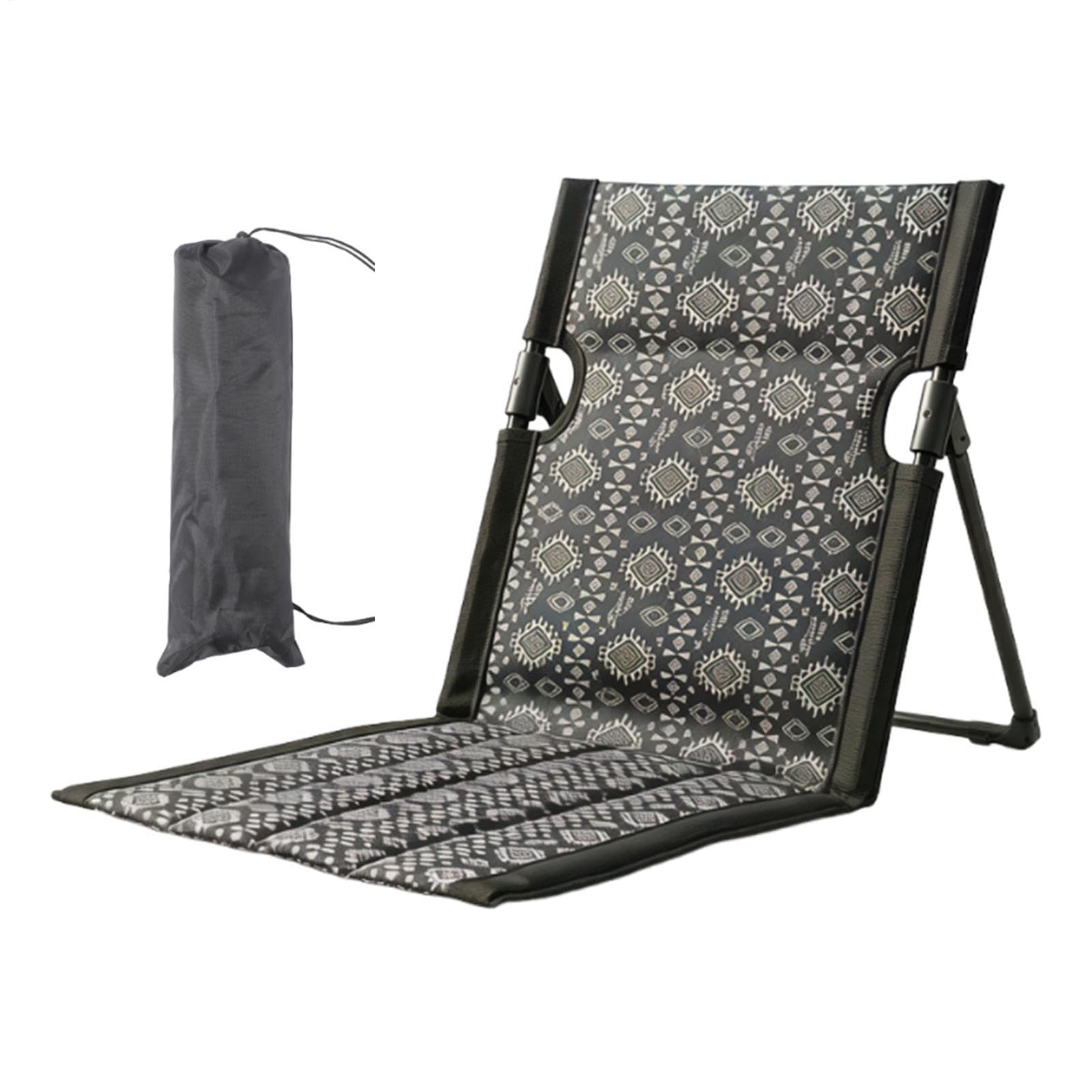 Spizummp Folding Beach Chair, Foldable Garden Beach Chair Mat With Carry Bag, Floor Chairs With Back Support, Lightweight Outdoor Sun Lounger Seat For Fishing Barbecues Hiking Traveling Camping
