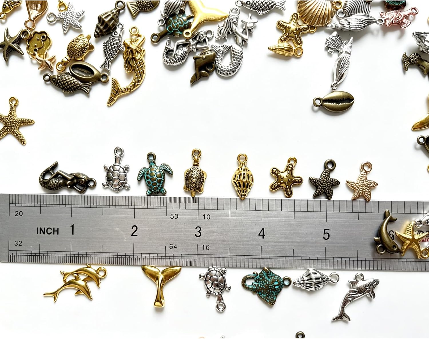 100g Metal Pendant Charms for Jewelry Making, Bulk Pack Charms Assorted image 2