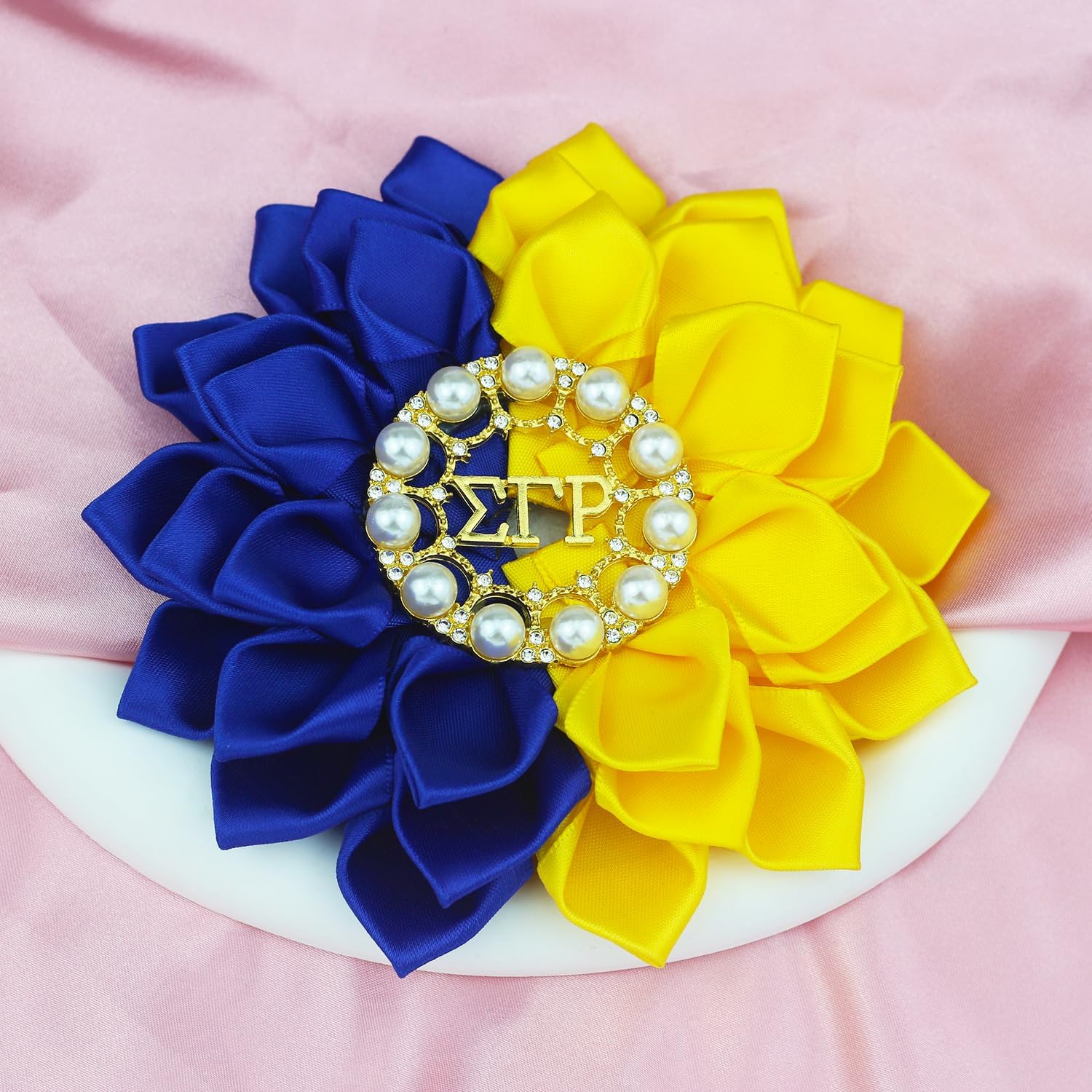 Sigmaa Gamma Rho Gift for Women 1922 SGR Pearl Brooch Pin Greek Sorority Brooch Pin Rhinestones Sorority Paraphernalia Gift for Sisterhood /5.5" Stain Flower Pin (SGR Flower 02) - Image 6