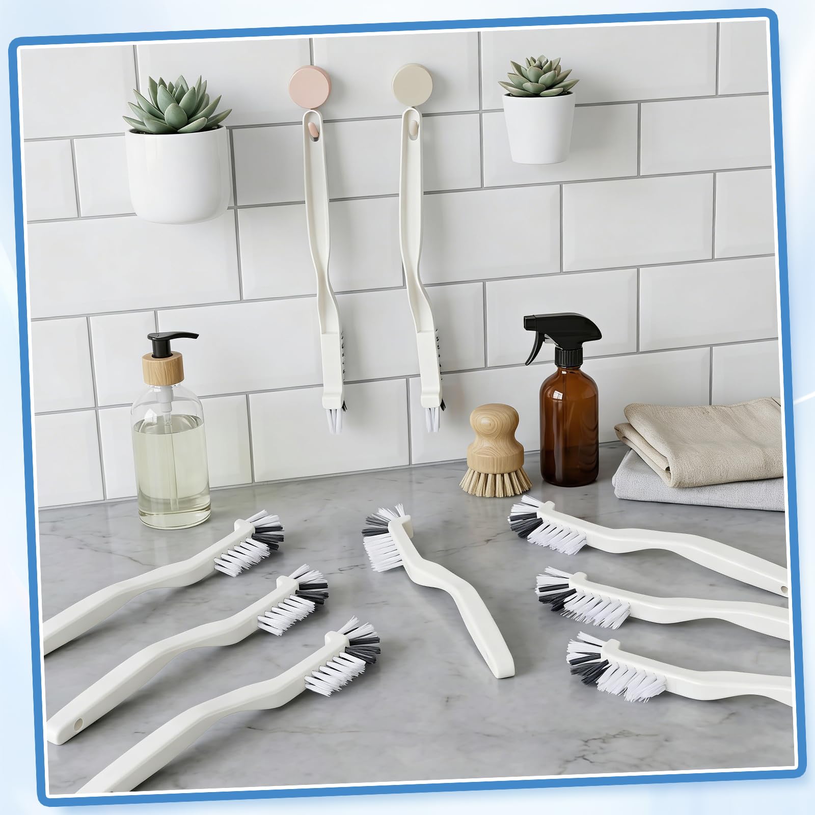 150 piezas de cepillo de fregado de cocina paquete grande fregadero baño borde esquina limpieza cepillos vajilla cepillo con cerdas rígidas para el hogar ventana azulejo líneas carril bañera