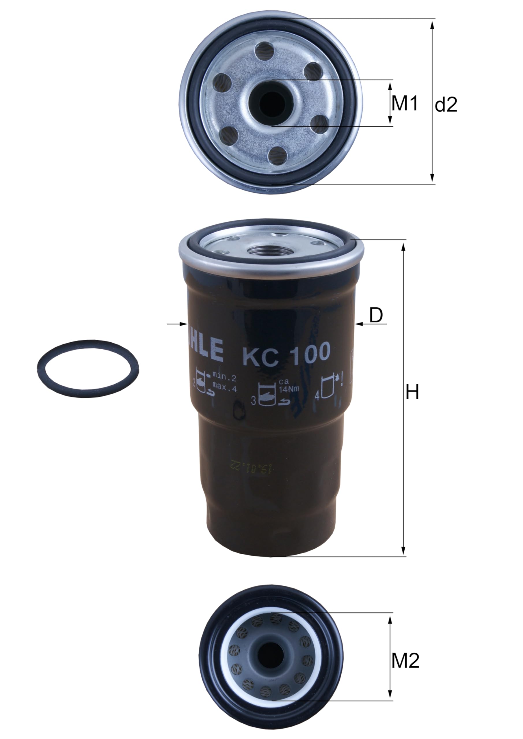Filtr Paliwa MAHLE KC 100D