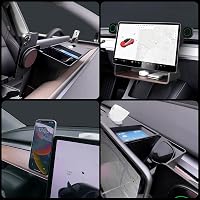 RAGZAN Tesla Model 3/Y Középkonzol Rendszerező - Mágneses Tárolódoboz Műszerfal Alá, Zsebkendőtartóval, Telefontartóval 2017-2024 Modellekhe 5