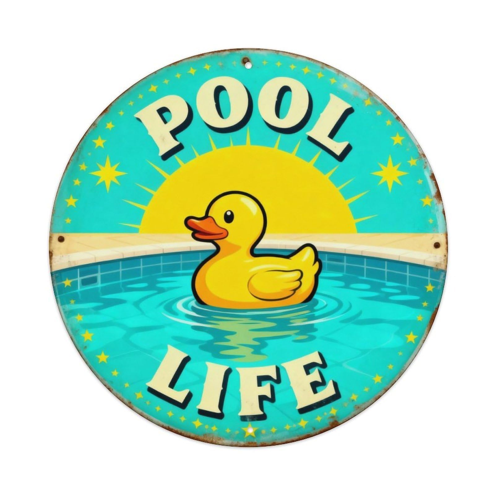 Pool Life Summer Sign Metal Tin Sign Plaque