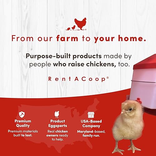 Vista 10 de RentACoop Little Red Barn - Juego de criadores de pollitos, duradero, ligero, fácil de limpiar, multiusos, con placa calefactora, alimentador
