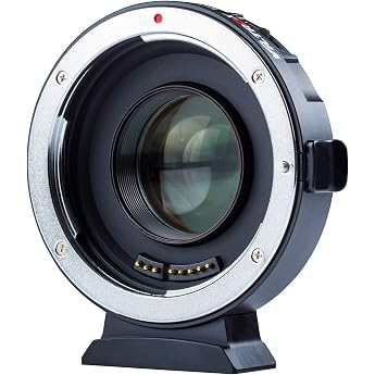 EF-M2II Autofocus Lens Adapter 0.71x Speed Booster Compatible with Canon EF Lenses to M4/3 Cameras Iumix/oIympus/BMPCC MFT mount