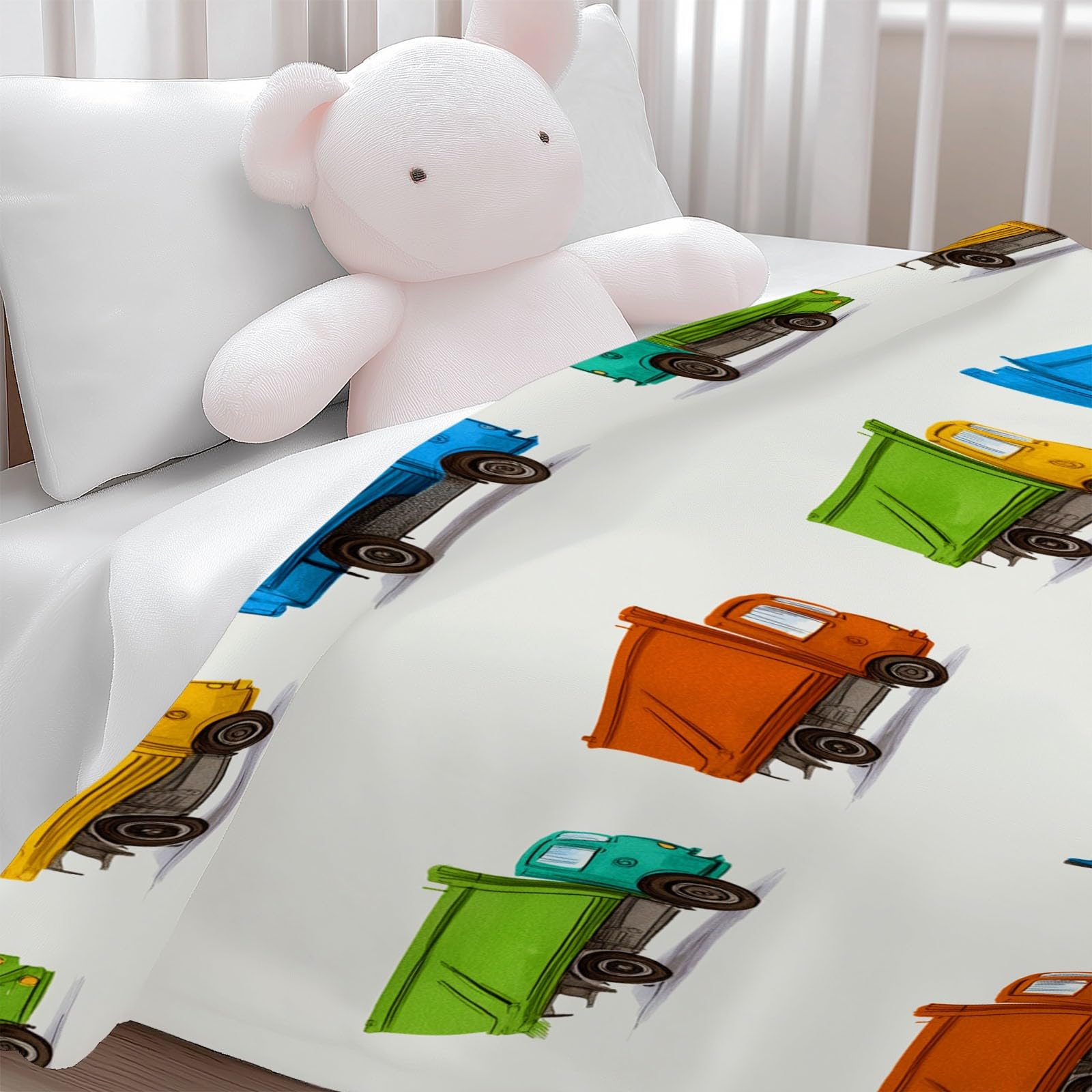 Genérico Polarowy koc flanelowy dla dzieci i dorosłych 200 x 200 cm, koce na kanapę z nadrukiem kreskówkowym prosty kolorowy - miękki ciepły kremowy koc oddychający lekki